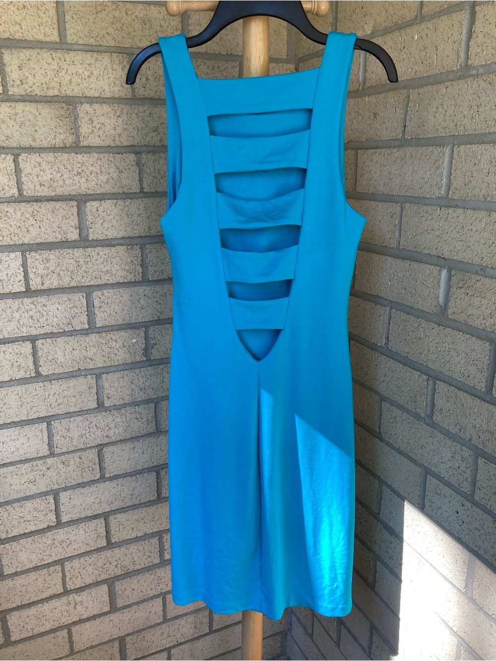 Amanda Uprichard Cut Out Back Detail Teal Blue Dress - Picture 8 of 12